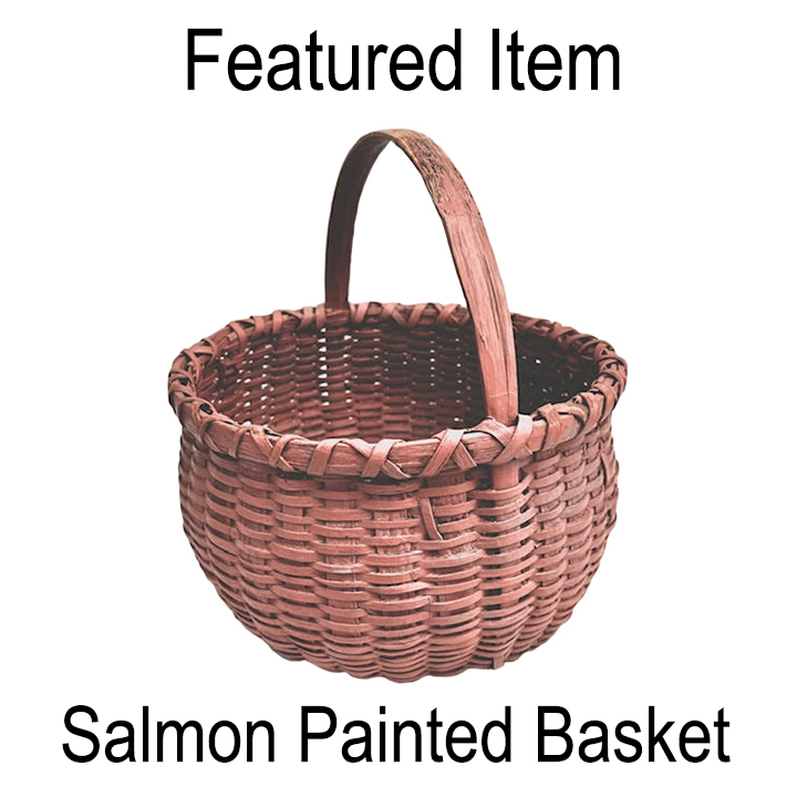 Salmon Painted Basket